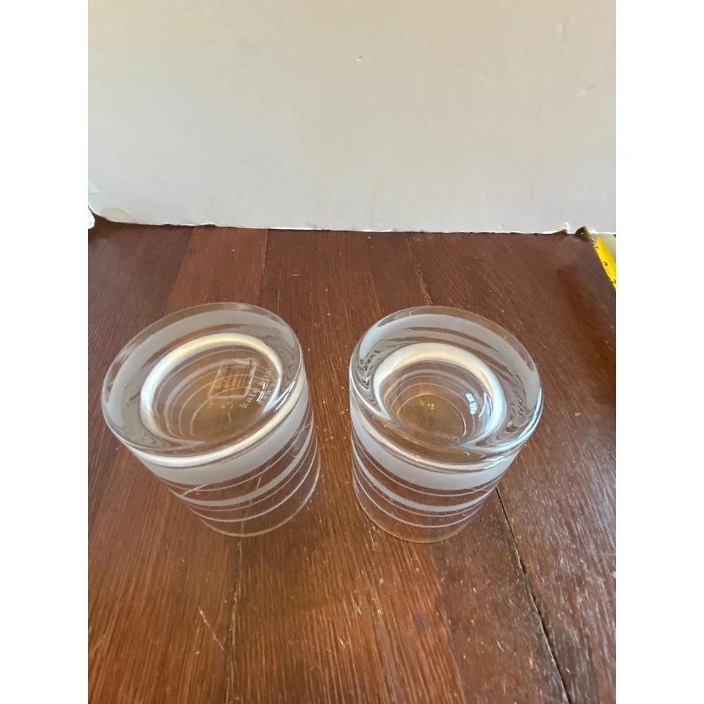 Kate Spade New‎ York Lenox Larabee Dot Striped Lowball Glasses Set of 2 Crystal